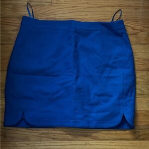 J. Crew Blue Mini Slit Skirt for Night Out